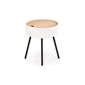 Masuta cafea HOUSTON OCN-37118, stejar alb/alb