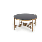 Masuta cafea HOUSTON OCN-37125, negru/auriu