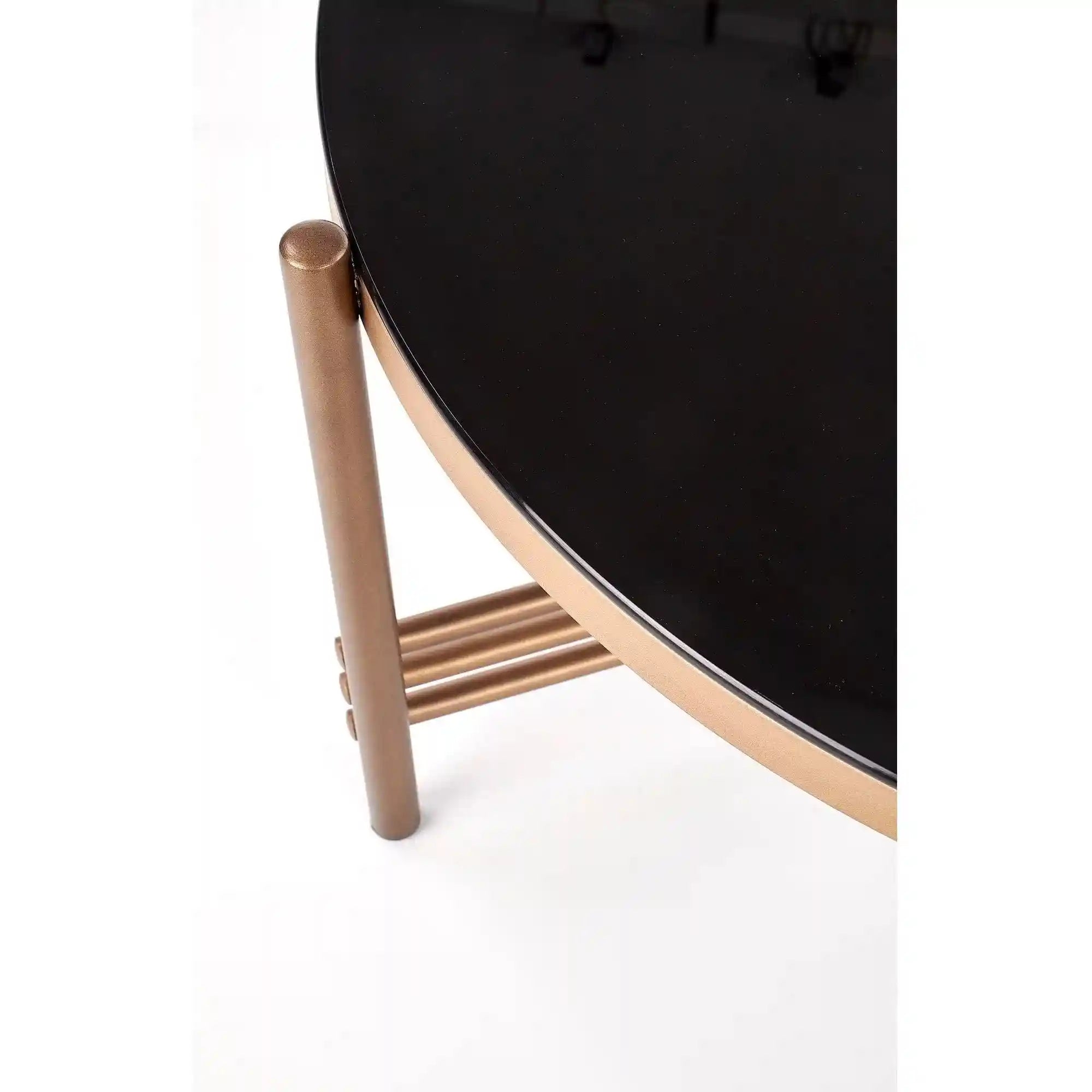 Masuta cafea HOUSTON OCN-37125, negru/auriu