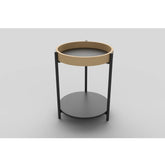 Masuta cafea HOUSTON OCN-37128, stejar natural/negru
