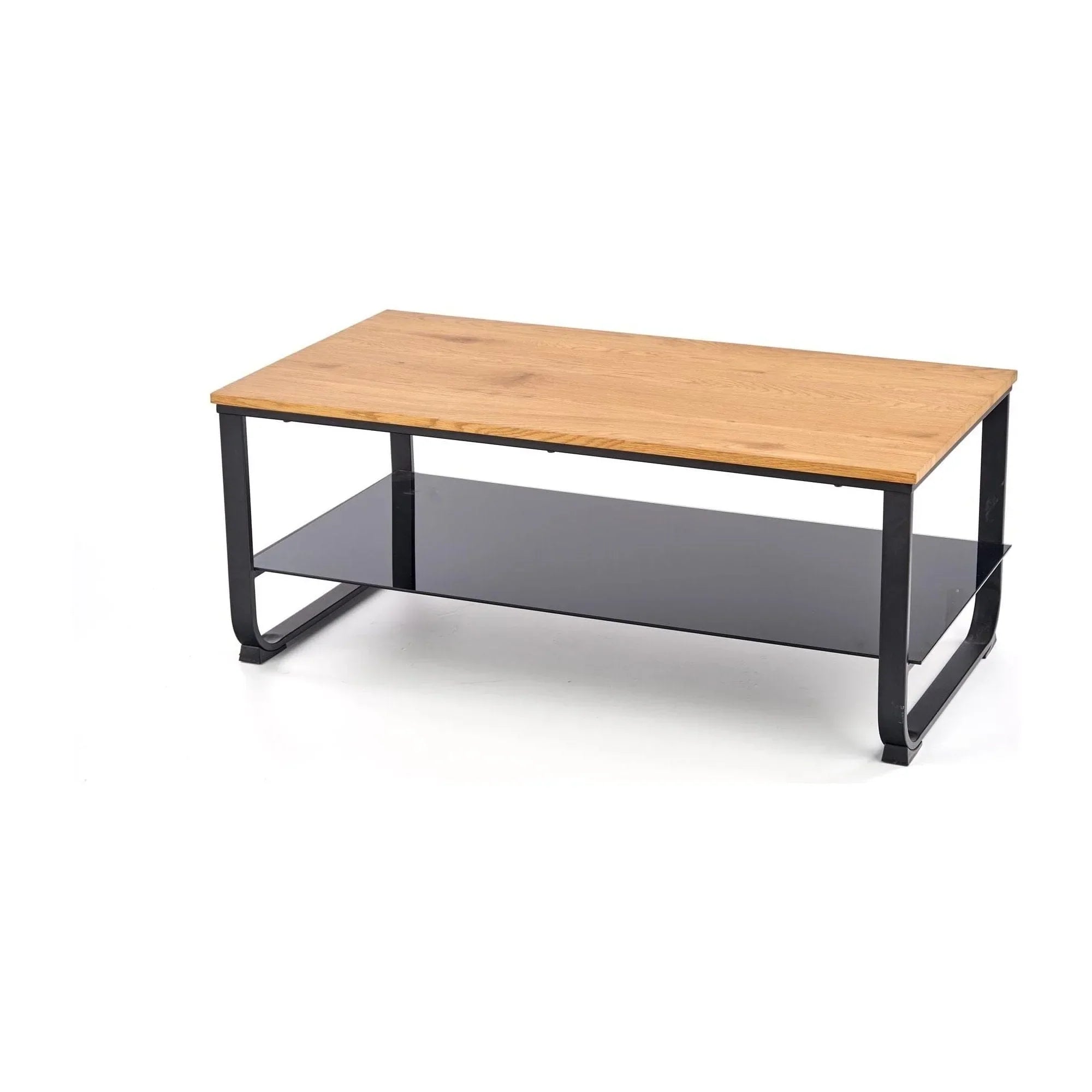 Masuta cafea HOUSTON OCN-37189, stejar auriu/negru