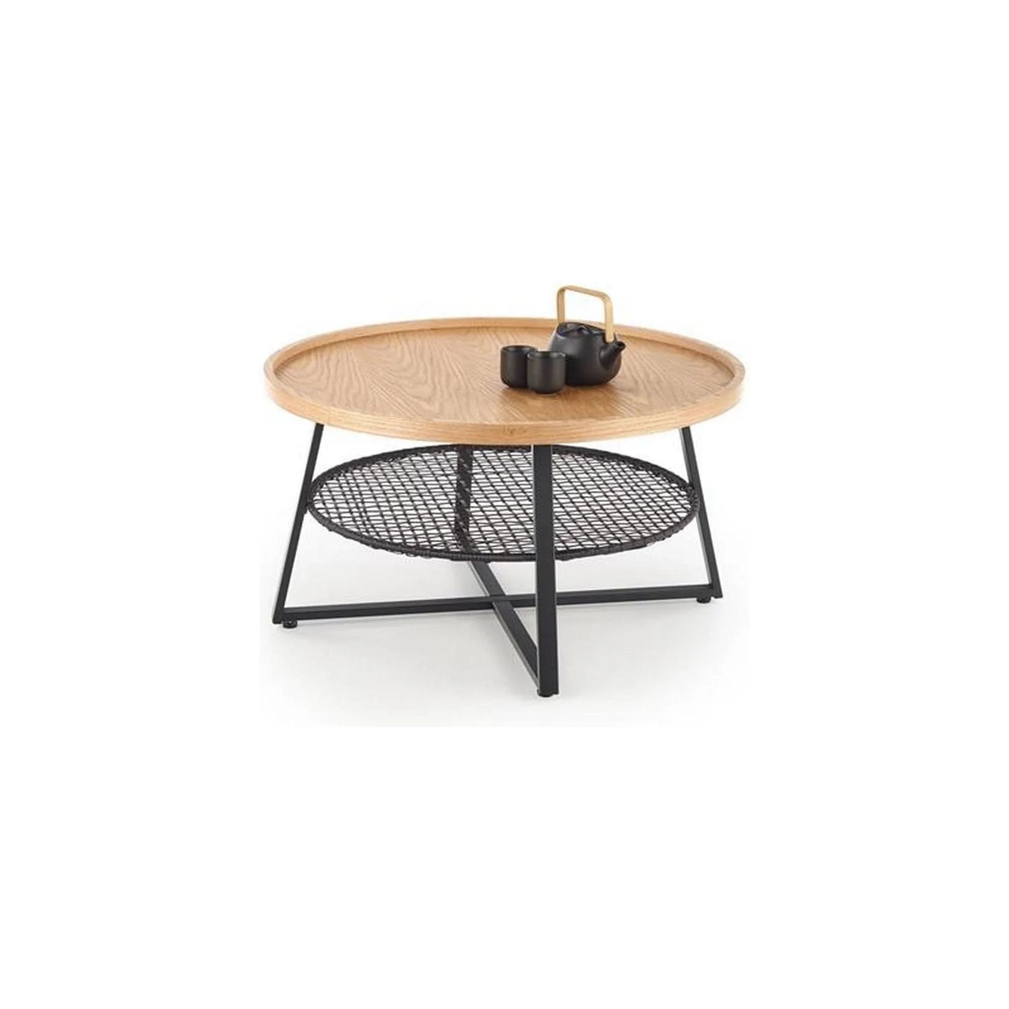 Masuta cafea HOUSTON OCN-37208, stejar natural/negru