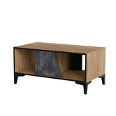 Masuta cafea HOUSTON OCN-37216, gri beton/stejar