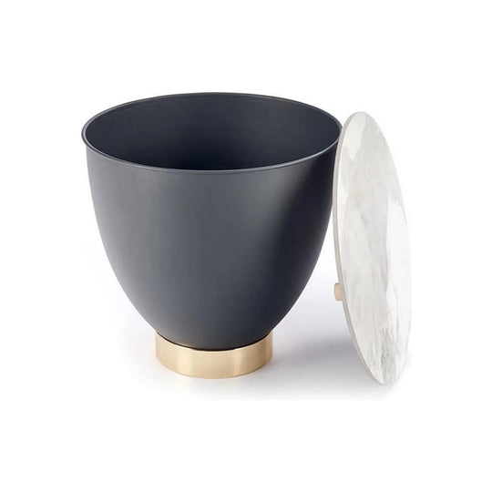 Masuta cafea HOUSTON OCN-37217, alb/negru/auriu