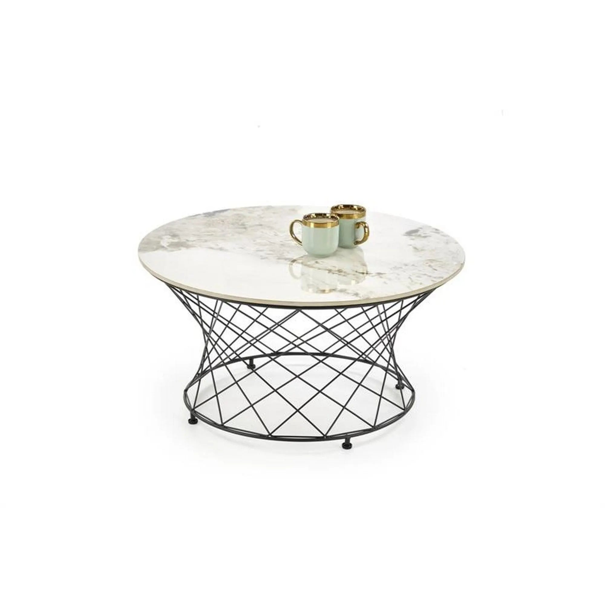 Masuta cafea HOUSTON OCN-37239, bej/marmura/negru