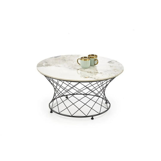 Masuta cafea HOUSTON OCN-37239, bej/marmura/negru