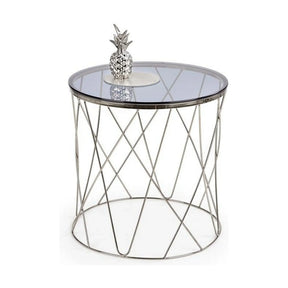 Masuta cafea HOUSTON OCN-37240, transparent/argintiu