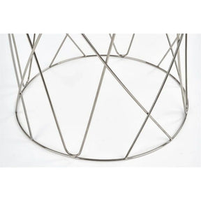 Masuta cafea HOUSTON OCN-37240, transparent/argintiu