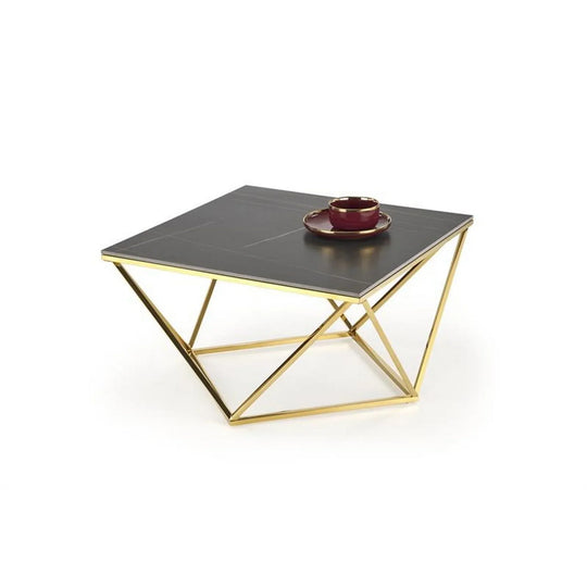 Masuta cafea HOUSTON OCN-37250, negru/auriu