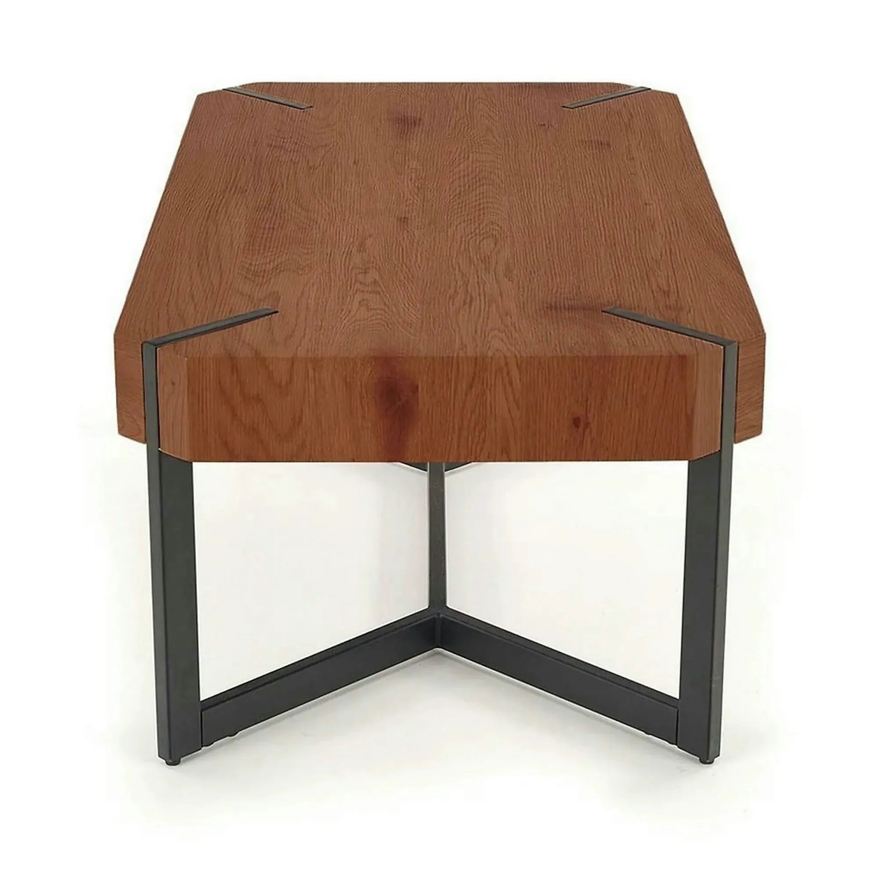 Masuta cafea LAVIDA, MDF laminat/metal, nuc/negru, 110×60×43 cm