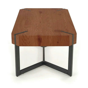 Masuta cafea LAVIDA, MDF laminat/metal, nuc/negru, 110×60×43 cm