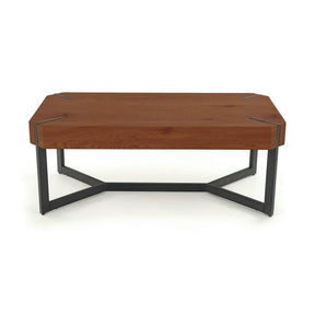 Masuta cafea LAVIDA, MDF laminat/metal, nuc/negru, 110×60×43 cm