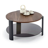 Masuta cafea LIRA, nuc/negru, 80x43 cm