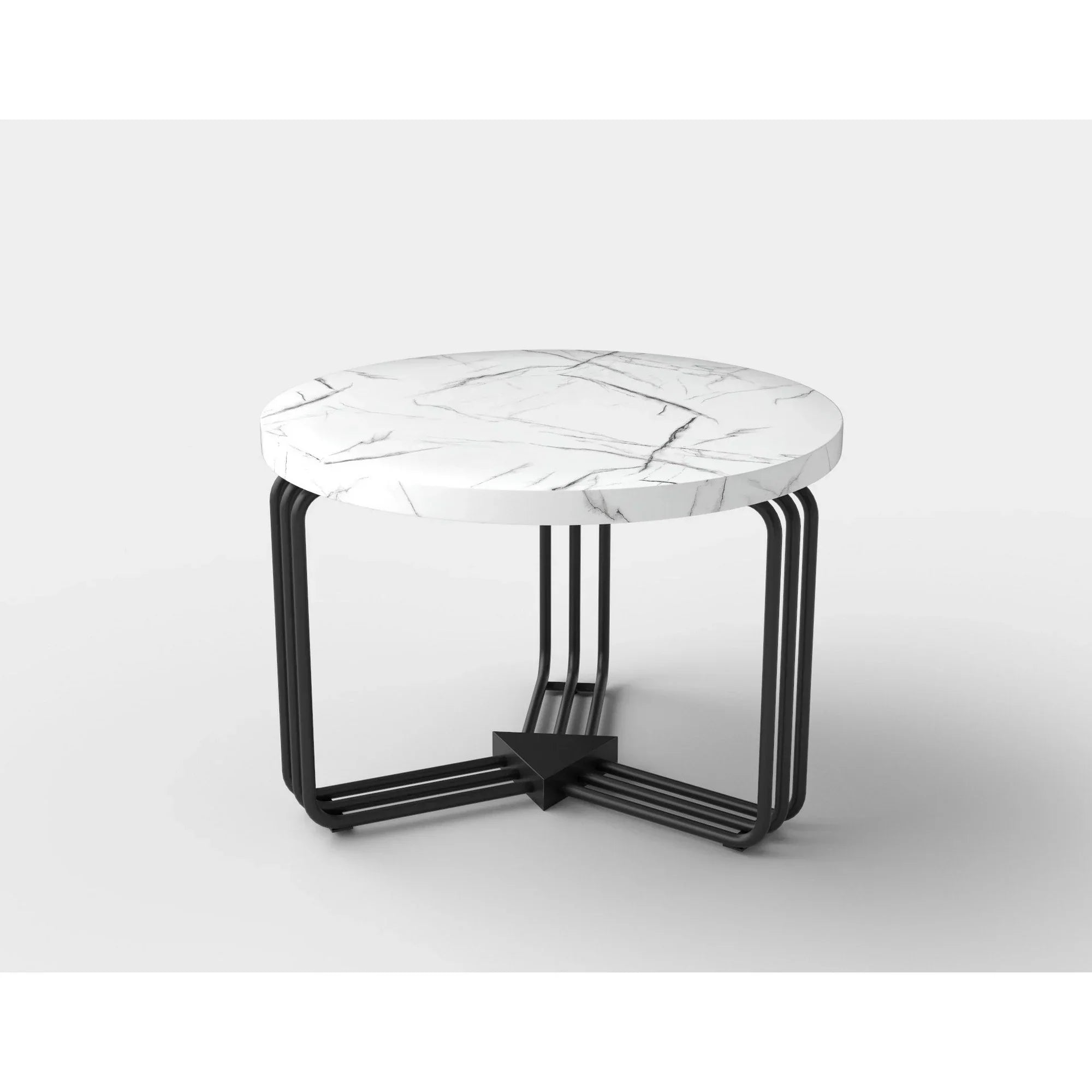 Masuta cafea M HOUSTON OCN-37088, alb/negru