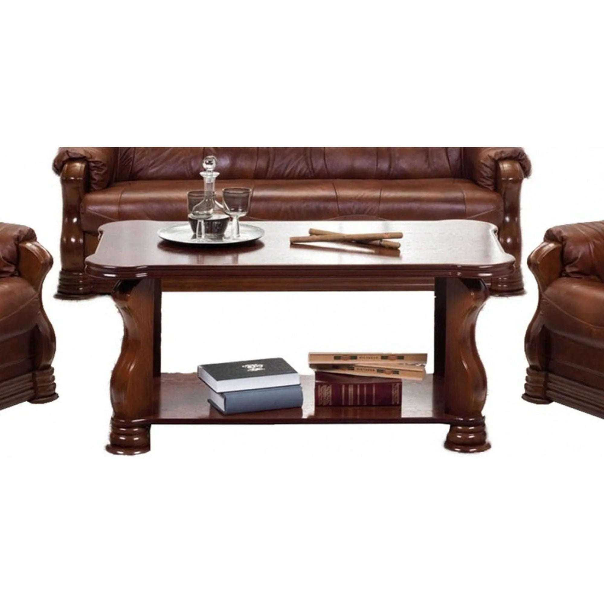 Masuta cafea PORTO SANTORINI OCN-27286, nuc inchis