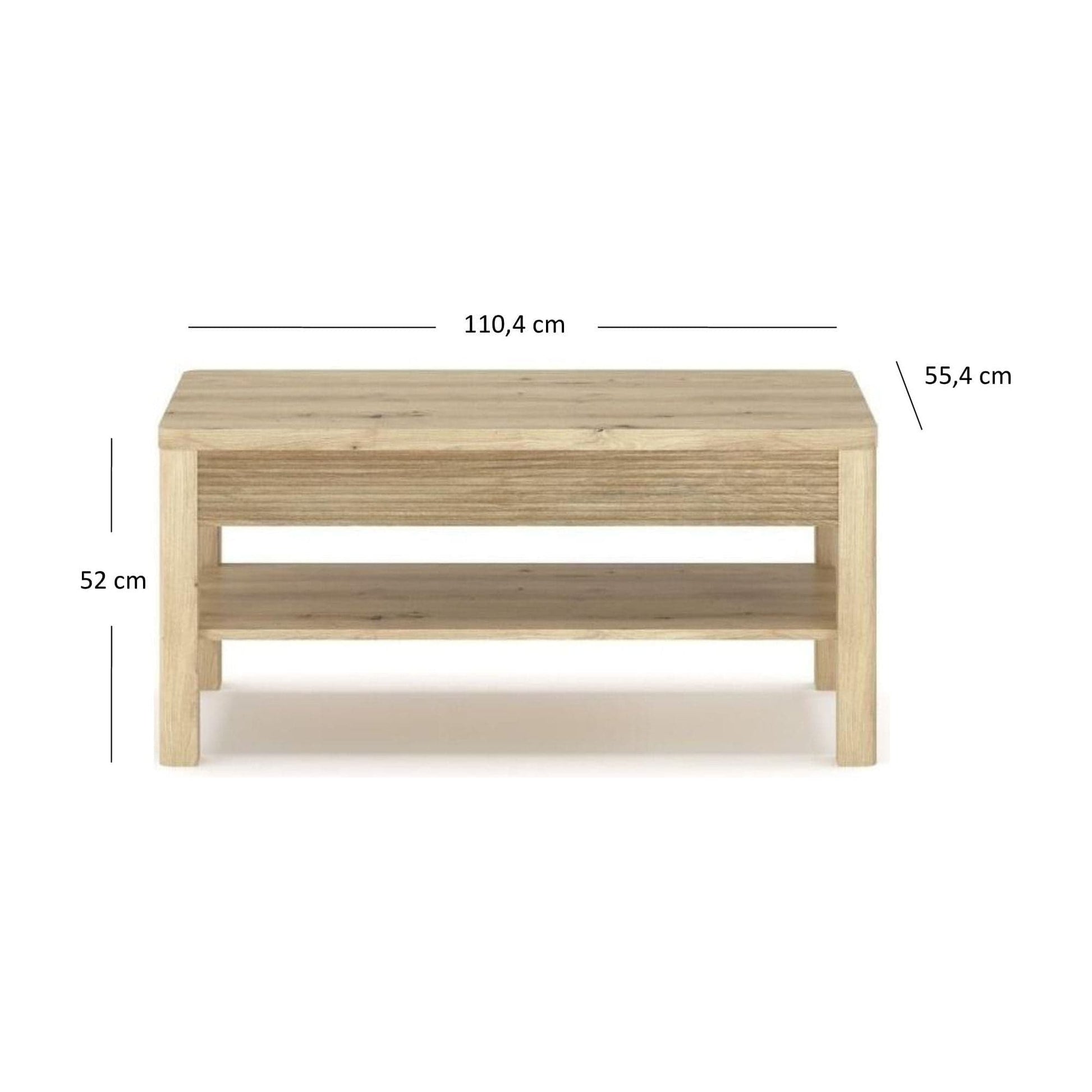 Masuta cafea MORIS, stejar artisan, PAL laminat, 110x55x52 cm