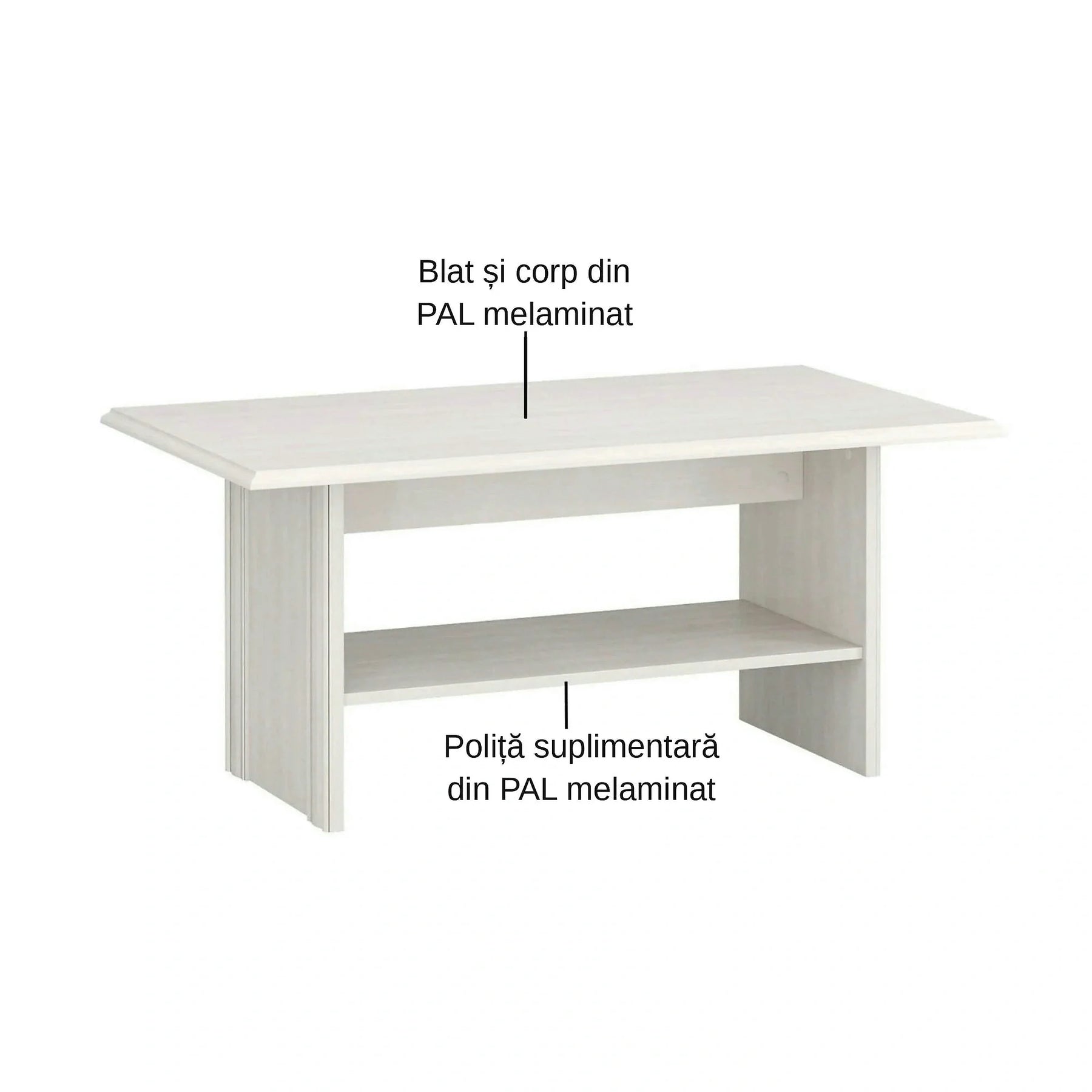 Masuta TIFFANY II, grej, PAL laminat, 110x60x50 cm