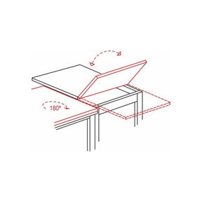 Masa extensibila FLIP, stejar artisan/negru, PAL, 80/160X80X78 cm