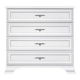 Comoda IDENTO, cu 4 sertare, alba, PAL, 94.5x44.5x90 cm