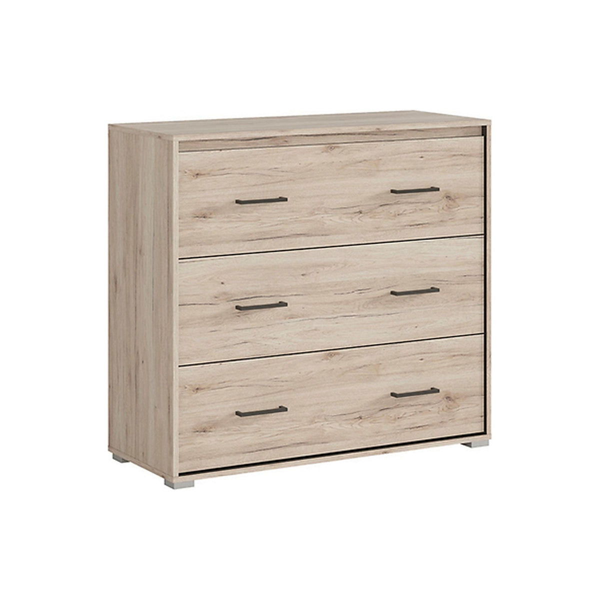 Comoda Ronse cu 3 sertare, stejar san remo, 40.5x97.5x90 cm