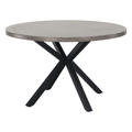 Masa MEDOR, gri carbon/negru, metal, 120x120x76 cm