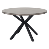 Masa MEDOR, gri carbon/negru, metal, 120x120x76 cm