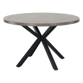 Masa MEDOR, gri carbon/negru, metal, 120x120x76 cm