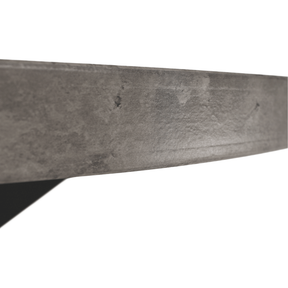 Masa MEDOR, gri carbon/negru, metal, 120x120x76 cm