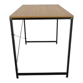 Masa birou MELLORA, stejar/negru, DTD/metal, 100x60x72 cm