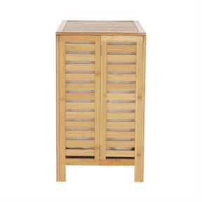 Cos de rufe MENORK, bambus natural/alb, 50x35x60 cm