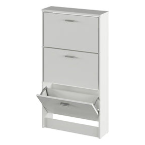 Pantofar MOBI 13, alb, DTD laminat, 3 usi, 58x18x107 cm