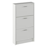 Pantofar MOBI 13, alb, DTD laminat, 3 usi, 58x18x107 cm