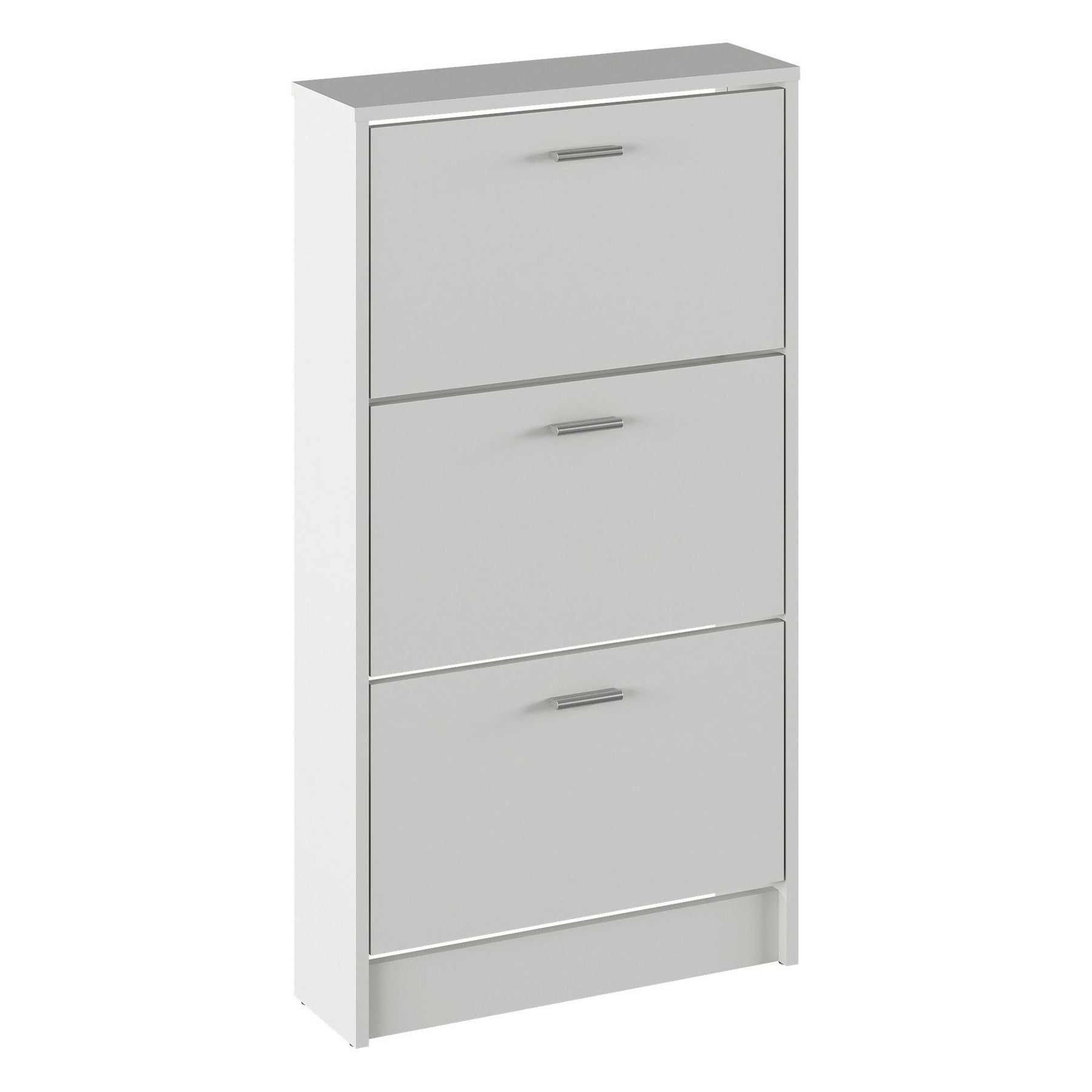 Pantofar MOBI 13, alb, DTD laminat, 3 usi, 58x18x107 cm