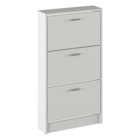 Pantofar MOBI 13, alb, DTD laminat, 3 usi, 58x18x107 cm