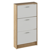 Pantofar MOBI 13, stejar sonoma/alb, 3 usi, 58x18x107 cm