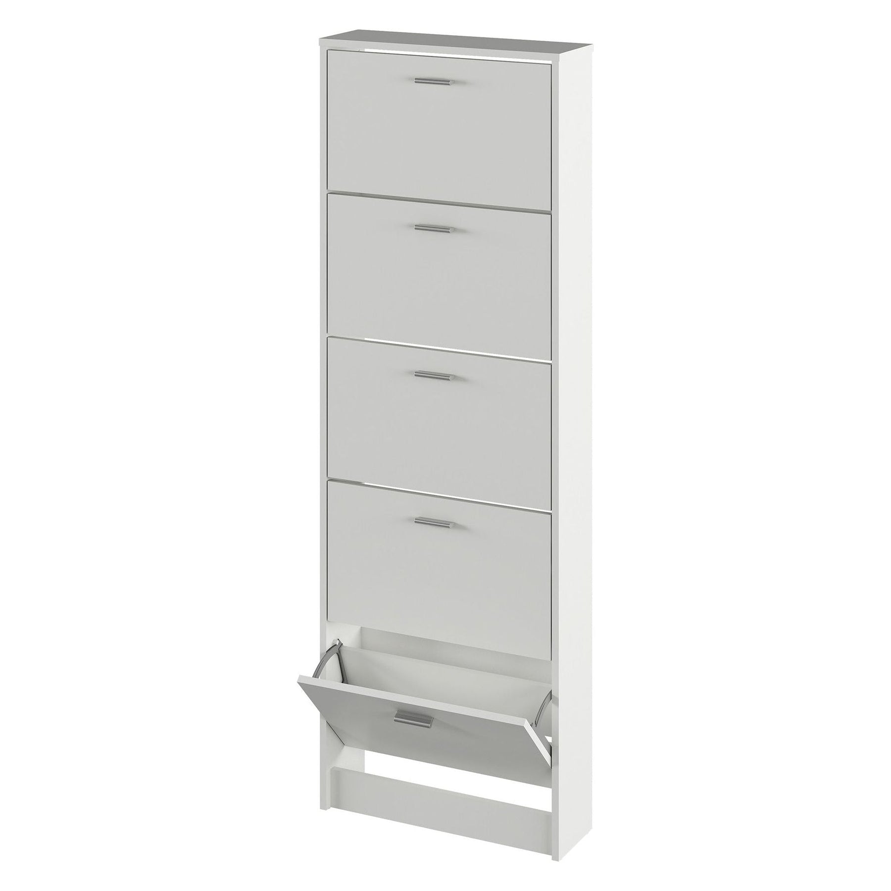 Pantofar MOBI 15, alb, DTD laminat, 58x18x170.2 cm
