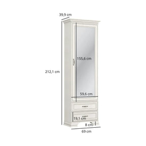 Mobila hol clasica TIFFANY II-3, grej, PAL laminat, 3 piese