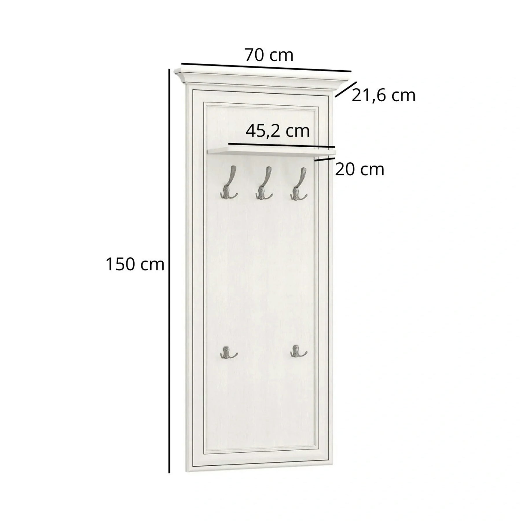 Mobila hol clasica TIFFANY II-3, grej, PAL laminat, 3 piese