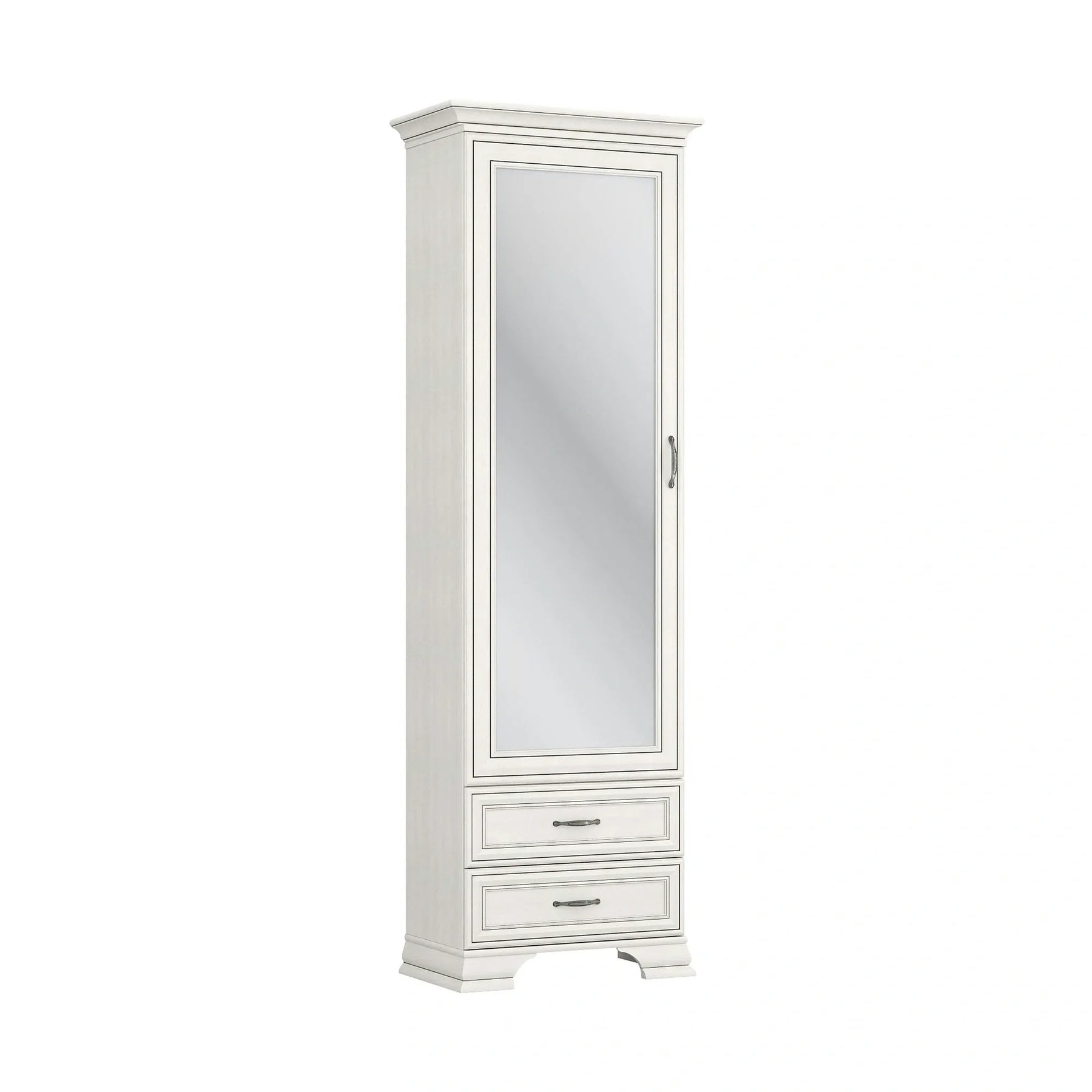 Mobila hol clasica TIFFANY II, PAL laminat/MDF/metal, grej