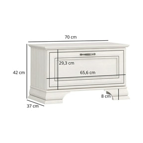 Mobila hol clasica TIFFANY II, PAL laminat/MDF/metal, grej