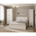 Mobilier dormitor clasic TIFFANY II-2, PAL laminat/MDF/metal, grej