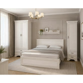 Mobilier dormitor clasic TIFFANY II-2, grej, PAL laminat, 4 piese