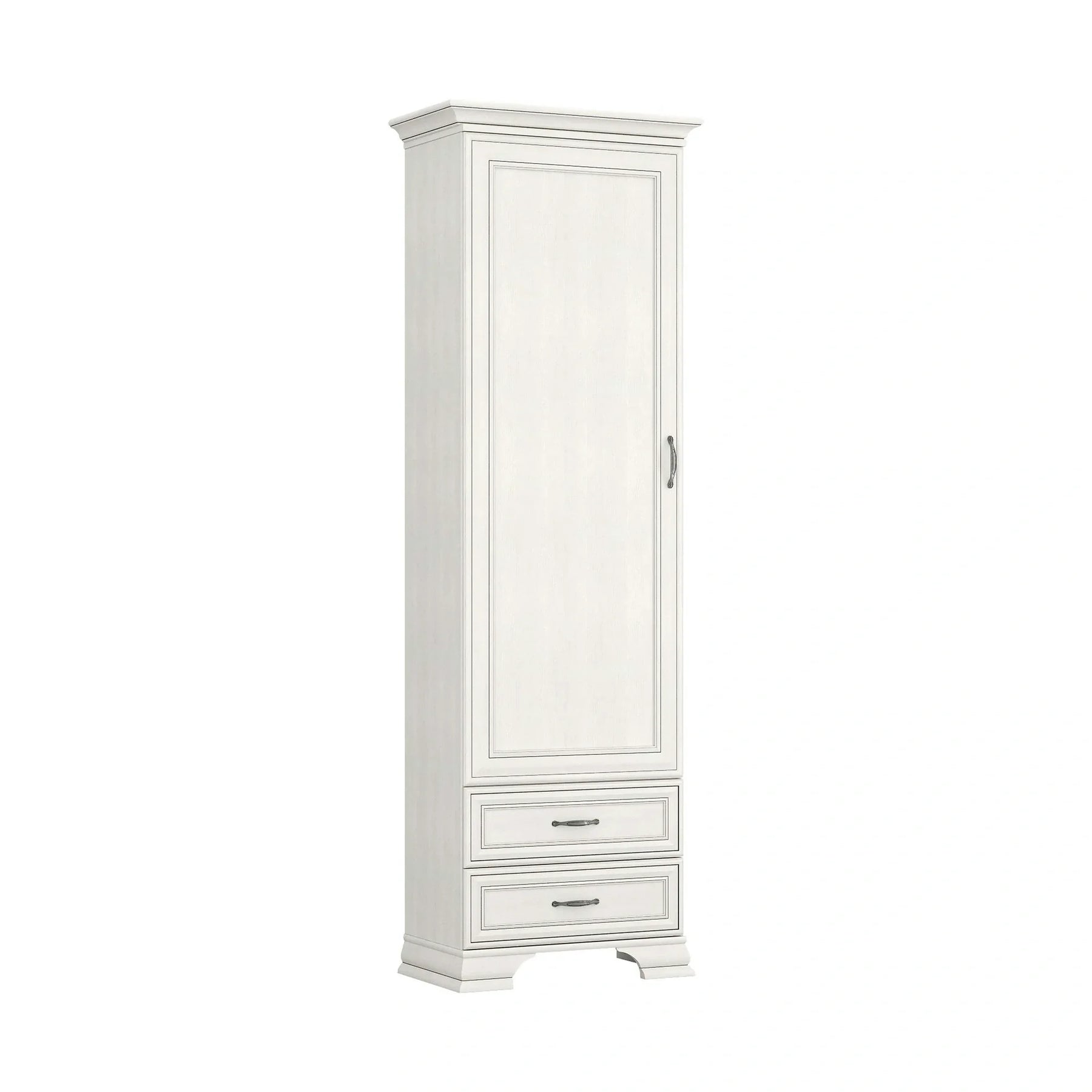 Mobilier dormitor clasic TIFFANY II-2, PAL laminat/MDF/metal, grej