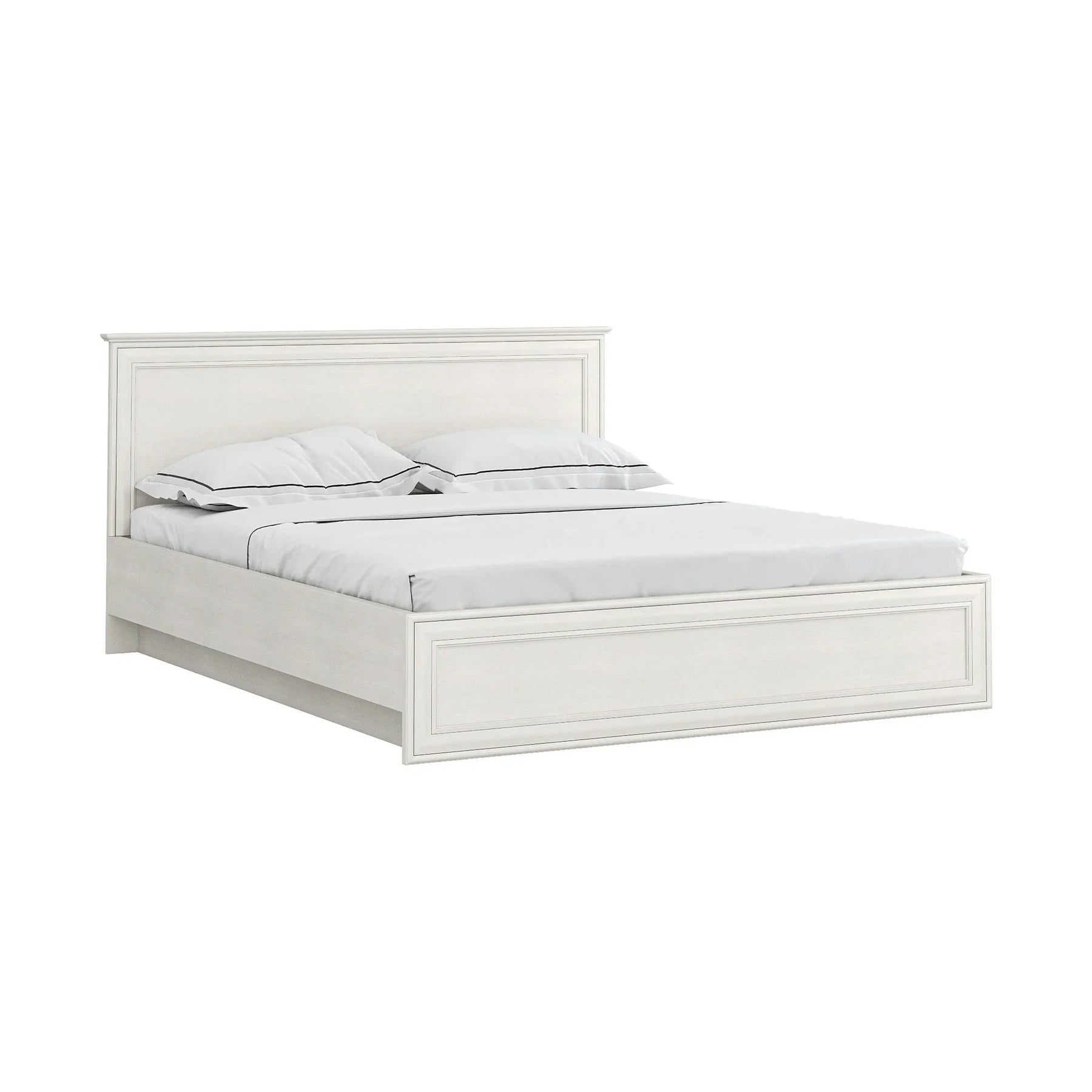 Mobilier dormitor clasic TIFFANY II, PAL laminat/MDF/metal, grej