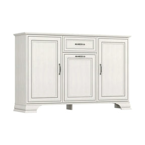 Mobilier dormitor clasic TIFFANY II, PAL laminat/MDF/metal, grej