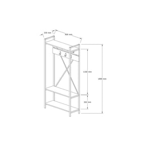 Mobilier hol AMSTERDAM OCN-32683, stejar/negru