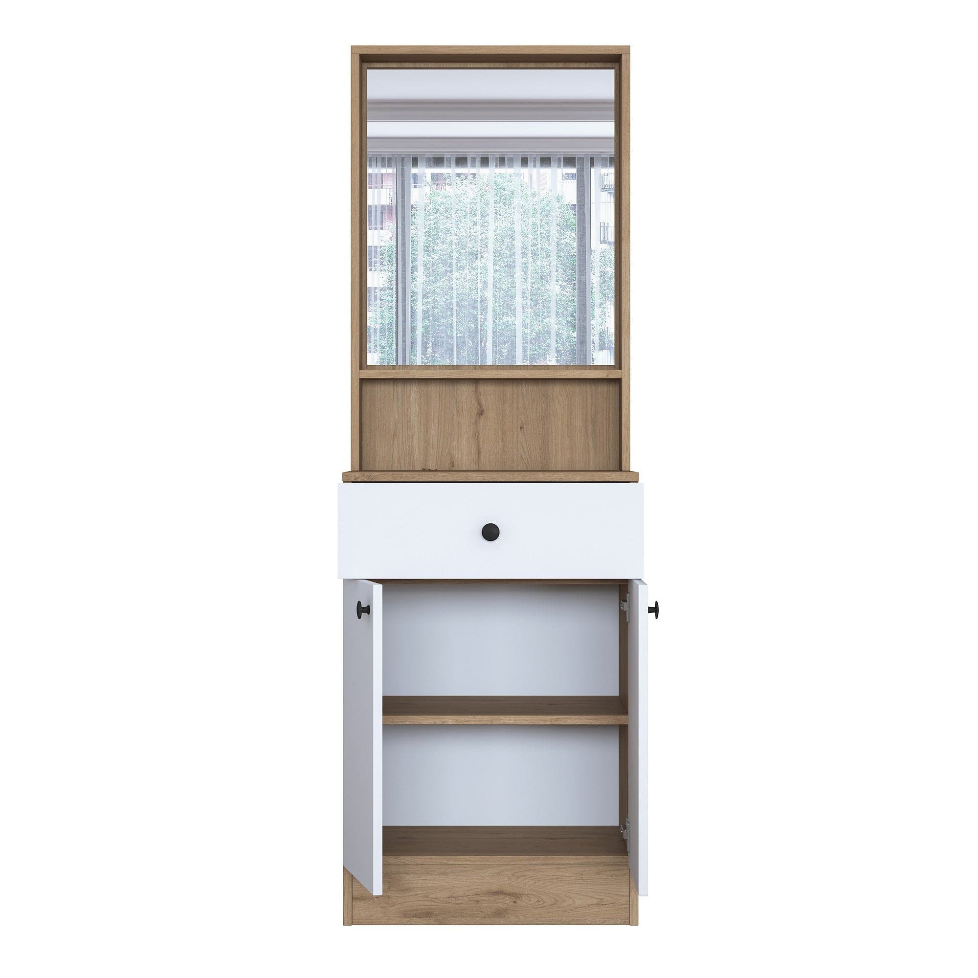 Mobilier hol AMSTERDAM OCN-32689, stejar/alb