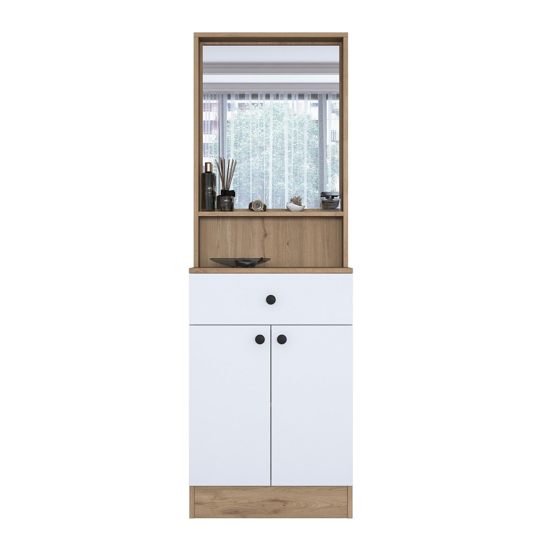 Mobilier hol AMSTERDAM OCN-32689, stejar/alb