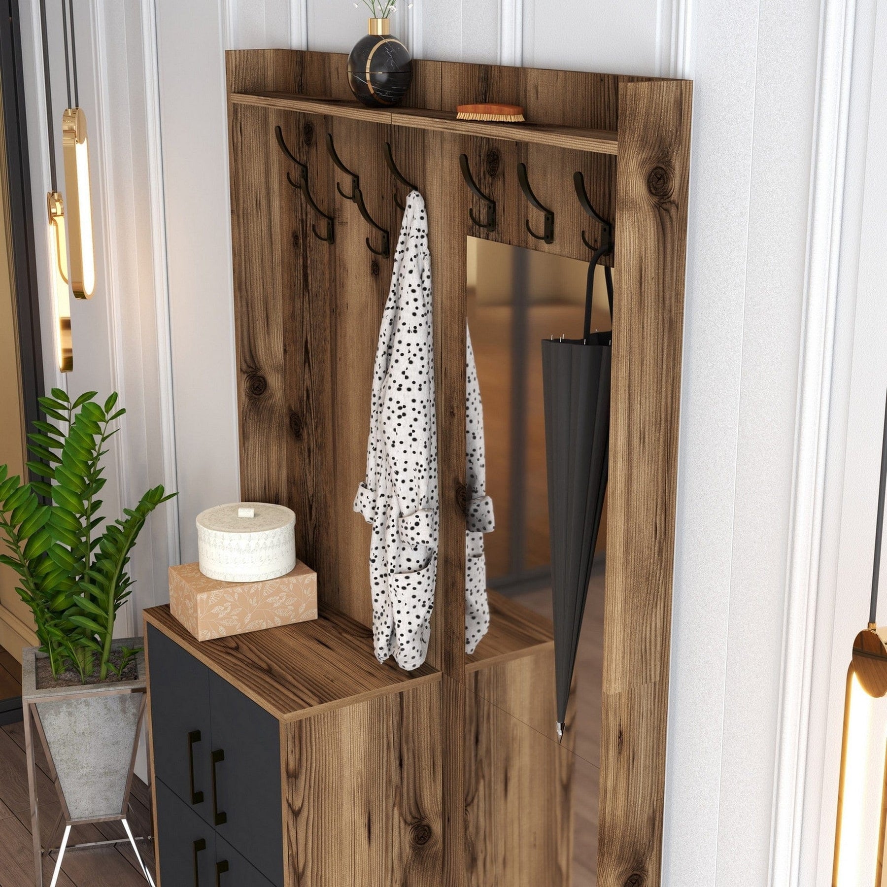 Mobilier hol AMSTERDAM OCN-32714, nuc/gri antracit