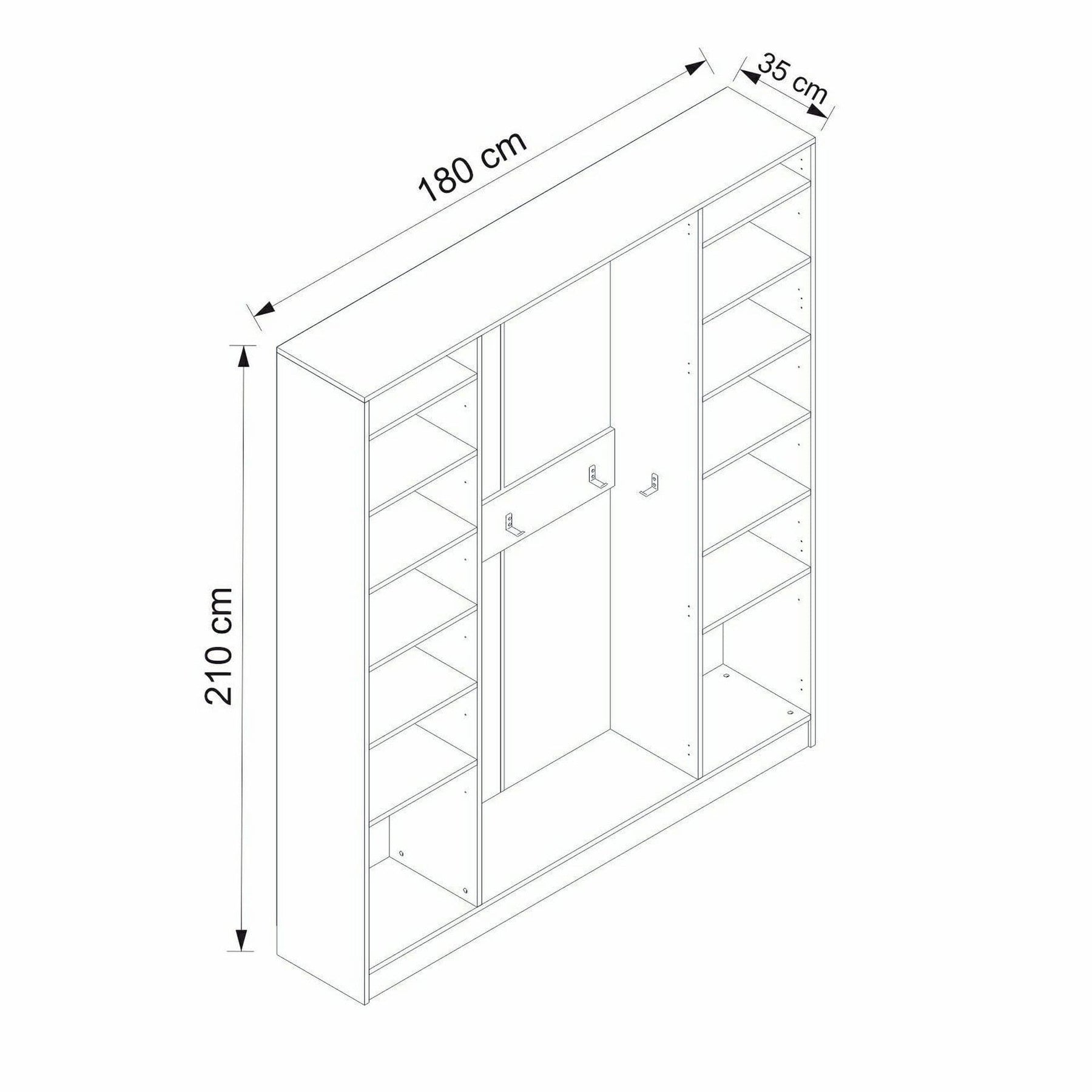 Mobilier hol AMSTERDAM OCN-32716, stejar/alb
